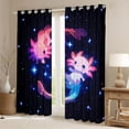 thumbnail image 2 of Feelyou Couple Axolotl Curtains Pack of 2 (42x84 Each), Stars Galaxy Curtains Blackout, 2 of 6