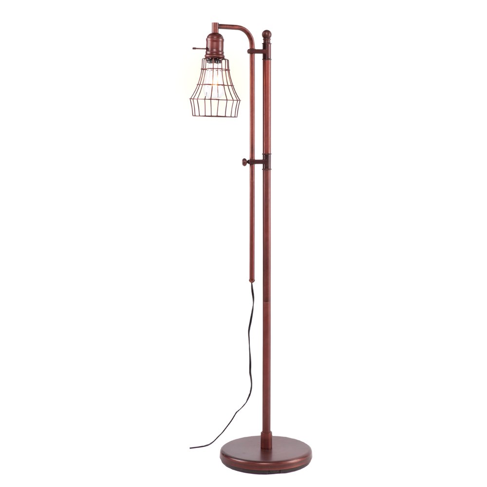 Southern Enterprises Lowie Edison Style Floor Lamp, Antique Bronze