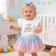 thumbnail image 2 of Gaexia Easter Cartoon Print Toddler Girls Party Dress Short Sleeve for Holiday Celebration, 2 of 6