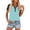 Blue, variant on Vrorvz Plus Size Blouses for Womens Short Sleeve Summer Casual Fashion Button Tops Color Block T Shirts