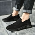 thumbnail image 6 of Yindaity Mens Slip On Shoes Mens Loafer Sneakers Canvas Slip On Shoes Flat Breathable Walking Boat Shoes (Black,12), 6 of 6