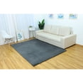 thumbnail image 2 of Contemporary Grey Rectangle Faux Rabbit Fur Area Rug - Noble House-Color:Grey,Material:faux rabbit fur, 2 of 5