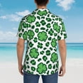 thumbnail image 6 of Daiia Leopard print St. Patrick's Day Hawaiian Shirt for Men Gentle Cotton Regular Short Sleeve Casual-X-Large, 6 of 9