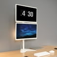 thumbnail image 3 of VIVO White Dual LCD Monitor Vertical Stand Mount, Fits 2 Ultrawides up to 34", 3 of 9
