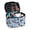 Blue Leopard Print Tote, variant on 8.86 x 6.5 x 5.9 Inches Travel Makeup Cosmetic Case Organizer Polyester Double Zip Makeup Organizer Double Zipper Handheld with Brush Holder