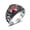 Red, variant on Handcrafted Stainless Steel Celtic Signet Ring with Stone Beowulf Regalia Design Perfect Jewelry Ring Gift for Men and Women Central Stone Accent