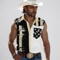 thumbnail image 2 of BVOFAR 4th of July Tank Tops for Men Casual American Flag Stars and Stripes Graphic Tees Button Down Patriotic Sleeveless Shirts with Pockets 250th Anniversary USA Tops Beige M, 2 of 6