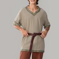 thumbnail image 3 of Men Medieval Costume Renaissance Templar Knight Vintage Tunic Tops, 3 of 6