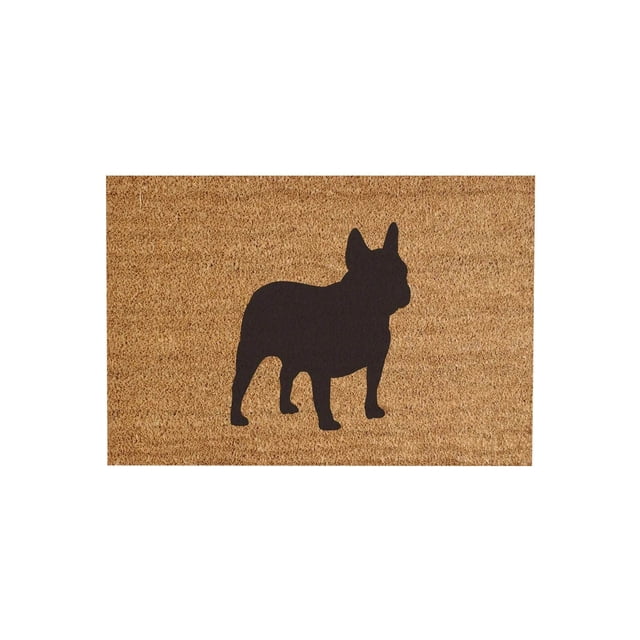 French Doormat for Dog Lovers Non- Large Entryway Rug Outdoor Indoor Welcome Mat