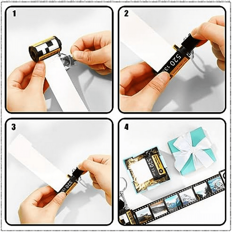 ckepdyeh 6Pcs Sublimation Camera Film Roll Keychain Women Memory