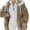 Khaki, variant on QIPOPIQ Clearance Jackets for Women Women Plus Size Winter Warm Loose Plush Zip Hooded Jacket Coat