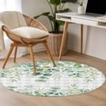 thumbnail image 4 of Eucalyptus Leaves Round Area Rug 3Ft Washable Small Circle Rugs for Kitchen Entryway, Summer Botanical Non-Slip Carpet Floor Mats Indoor Outdoor Carpet Runner Aesthetic Home Decor, 4 of 8