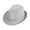 Gray, variant on PULLIMORE Short Brim Fedora Hat Classic Breathable Summer Beach Sun Hat Panama Cap for Men Women (Khaki)