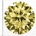 thumbnail image 1 of ARTCANVAS Yellow Round Brilliant Cut Diamond Jewel Canvas Art Print - Size: 36" x 36" (1.50" Deep), 1 of 9