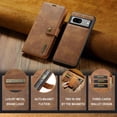 thumbnail image 4 of Retro 2 In1 Detachable Leather Wallet Case for Google Pixel 8 Pro 8A Pixel 7 Pro 7A Pixel 6 Pro 6A Wallet Case with Card Holder Magnetic Leather Phone Cases, 4 of 9