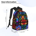 thumbnail image 2 of Disketp Colorful Floral Mochila Ligera Clásica con Múltiples Bolsillos, Mochila Casual para Hombre y Mujer, Ideal para Escuela, Trabajo y Viajes, 2 of 6