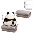 thumbnail image 4 of YHAICO Pillow Bed Pillows Pandas Pillow Pillowand Blanket One Thing for Two Purposes Holiday Gift Washing Machine Sleeping Pillow Furry Toys, 4 of 6