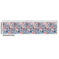 thumbnail image 3 of Boho Fabric by the Yard, Tribal Ornaments Colorful Traditional Motifs Ethnic Details Repetition, Upholstery Fabric for Dining Chairs Home Decor Accents, Dark Blue and Vermilion by Ambesonne, 3 of 5