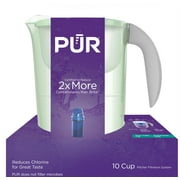PUR 10-Cup Water Pitcher Filtration System, 10.2 W x 10.6 H x 6.8 L, Lime, PPT001L