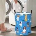 thumbnail image 4 of Picia Cute Dogs Large Laundry Basket, Waterproof, Freestanding Laundry Hamper, Collapsible Tall Clothes Hamper with Extended Handles-Small, 4 of 8
