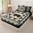 thumbnail image 2 of Erosebridal Cabin Bear Paw Zipper Full Size Comforter Sets with Fitted Sheet and 2 Pillowcases,Pine Cone Zipper Bedding Set For Boys,Black Reversible,4pcs, 2 of 7