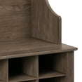 Prepac Wide Hall Tree and Bench with Shoe Storage, Drifted Gray