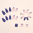thumbnail image 3 of Fofosbeauty 24pcs Almond Fake Nails Tips, Medium Press on French Nails, Almond French Royalblue, 3 of 8