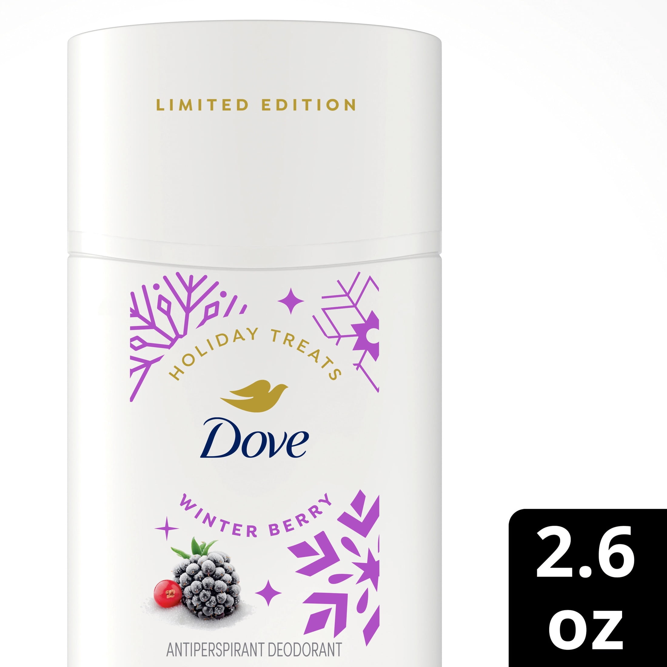 Dove Limited Edition Invisible Solid Berry Bliss 72 Hour Sweat & Odor Protection, 2.6 OZ