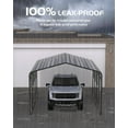 thumbnail image 5 of Metal Carports 12x20 FT with Enhanced Base, Outdoor Garage Car Port Galvanized Canopy Car Shelter Steel Carports, 5 of 7