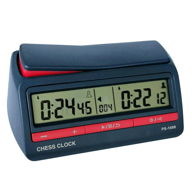 Temporizador Hugo, reloj de ajedrez, portátil, función de añadir segundos, temporizador avanzado para juego de mesa