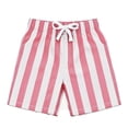 thumbnail image 3 of XINXIAOO Boys Athletic Shorts Summer Lightweight Pink Stripes Active Boys Shorts for Basketball Gym with Pockets 11-12 Years, 3 of 4