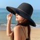 thumbnail image 5 of Sombrero de playa de borde grande para mujer, de 56 a 58 cm de circunferencia, para vacaciones en la playa, de verano, plegable, para viaje, 5 of 5