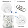 thumbnail image 5 of Sage Green Trees Waterproof Fabric Shower Curtain,Green Eucalyptus Leaves Waterproof Fabric Shower Curtain for Bathroom Curtains Bathtubs Hotel Washable Shower Curtains with 12 Hooks Extra Long 72x96, 5 of 8