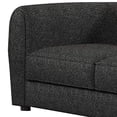 thumbnail image 6 of Benjara Dly Retro Loveseat- Black Boucle Seat- Welt Trims- 68 Inch- Tuxedo Style, 6 of 7