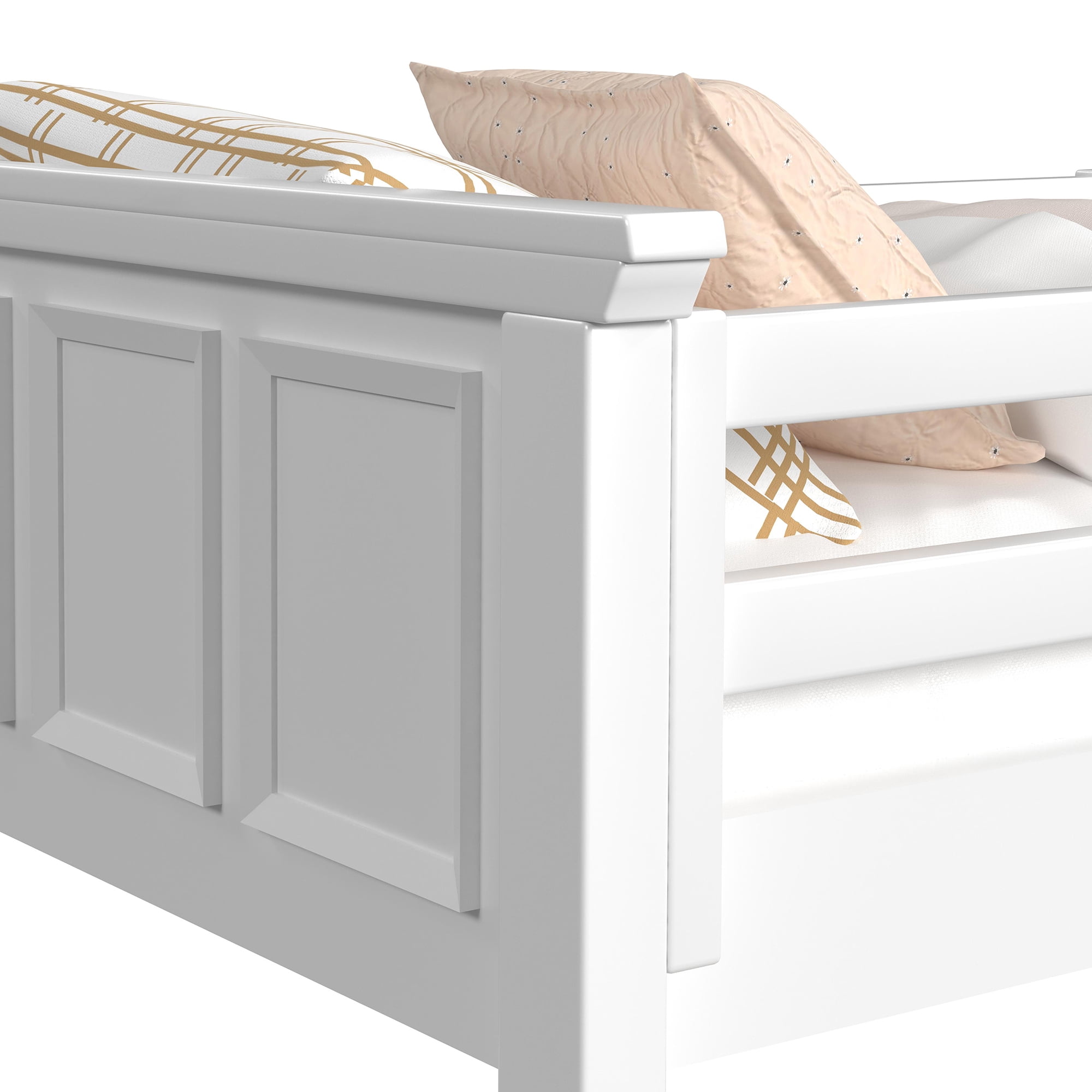 Brooklyn Kids Twin Over Twin Bunk with Ladder 5PC Bedroom Set in White