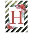thumbnail image 2 of America Forever Spring Monogram Garden Flag Letter H 12.5 x 18 inches Double Sided Vertical Outdoor, Yard, Lawn, with Beautiful Bright Flowers, Floral Wreath, Rose, Summer Flowers Garden Flag, 2 of 5