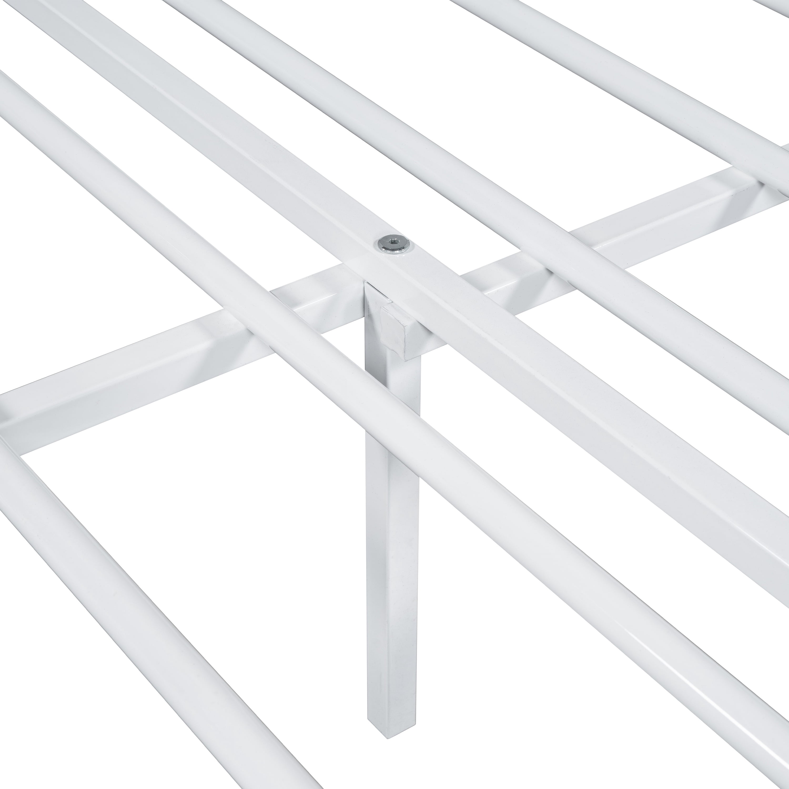 Furniture of America Cristelle Metal White Full-size Platform Bed, Mattress Ready