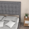 thumbnail image 5 of Full Size Bed Frame With Buttoned Linen Headboard,Modern Upholstered Platform Bed with Heavy Duty Base and Wood Slat Support,No Box Spring Required,No Noise, 5 of 8