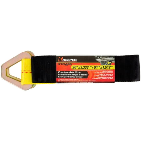 Keeper 04228 36'' Premium Axle Strap With D Rings; 3,333 Lbs. Working Load Limit