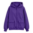 thumbnail image 4 of Nestiefly Zip Up Hoodies For Girls Oversized 2026 Y2K Hoodies Casual Long Sleeve Sweatshirts Fall Spring Track Jackets Purple 120, 4 of 5