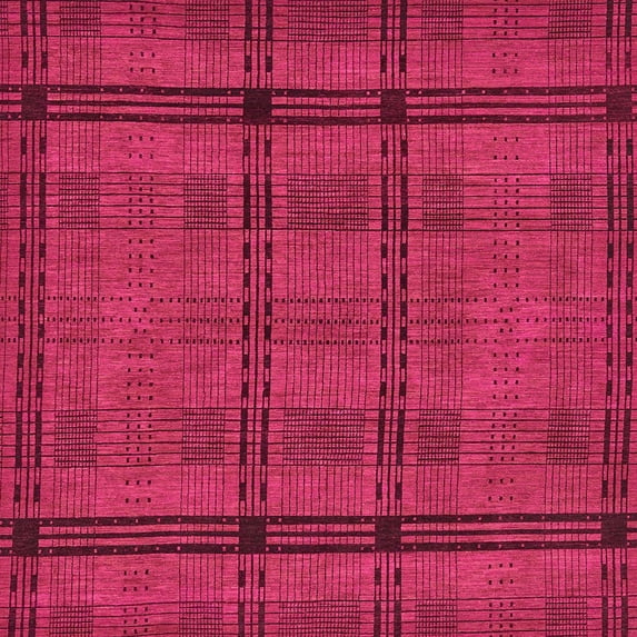 Ahgly Company Machine Washable Indoor Square Abstract Raspberry Red Area Rugs, 6' Square