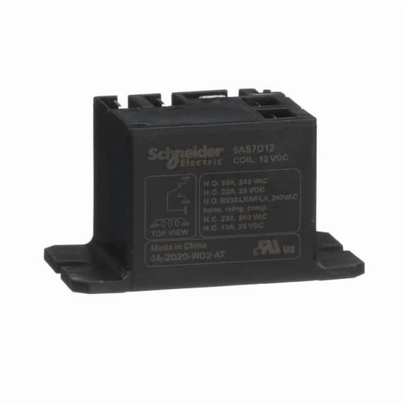 Panel Flange, Enclosed Power Relay, Square, 30 A, 5 Pins, Faston Connector