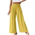 thumbnail image 2 of Vivianyo HD Women's Long Trousers Women's Fashion Fitness Sport Relaxed Loose Elastic Waist Long SweatPants Solid Color Bound Feet, 2 of 8