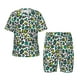 thumbnail image 1 of Balery Green Leopard Conjunto de Pijama Infantil de Manga Corta con Estampado – Ropa de Dormir de Algodón Suave-Medium, 1 of 6