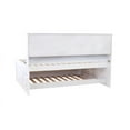 thumbnail image 2 of Discovery World Furniture - Full Size Bed Frame with Headboard Bookcase Captain Day Bed with 3 Drawers & Twin Trundle, Full Size Bed with Storage & Trundle, White, 2 of 5
