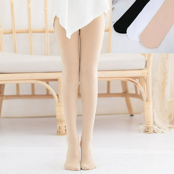 90D Ballet Dance Pilates Socks, Dance Leggings Skin Color-L