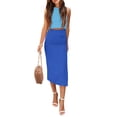 thumbnail image 1 of Conjunto de 2 Piezas para Mujer PRETTYGARDEN Top sin Mangas y Falda Midi Talla S, 1 of 8