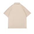 thumbnail image 3 of IYTR Solid Color Turndown Collar Short Sleeve Button-Up Shirts Men's Big & Tall, 3 of 5