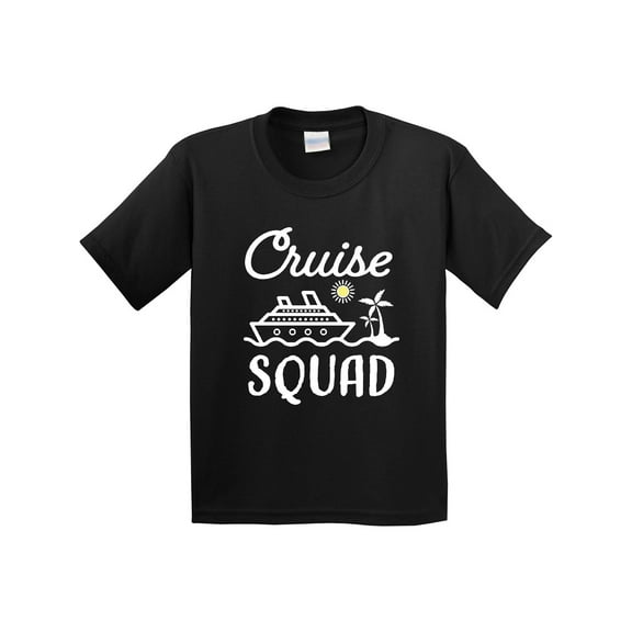 Inktastic Cruise Squad with Vector Cruise Ship and Palm Trees Youth T-Shirt