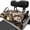 Hunting Camo Leaf Pattern, variant on XYZCANDO Wild Deer Print 2-Seat Golf Cart Seat Cover With 4 Front Pockets, Non-Slip Washable Universal Accessory For Golfers